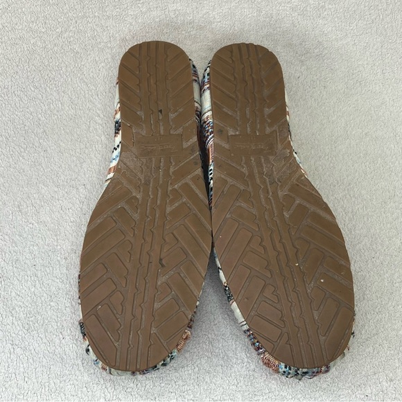 Zodiac Striped Moccasin Slipper Flats Women’s 11 Cream/Blue/Maroon/Black Classic - Picture 9 of 12